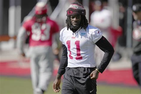 San Francisco 49ers receiver Brandon Aiyuk misses practice .